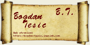 Bogdan Tešić vizit kartica